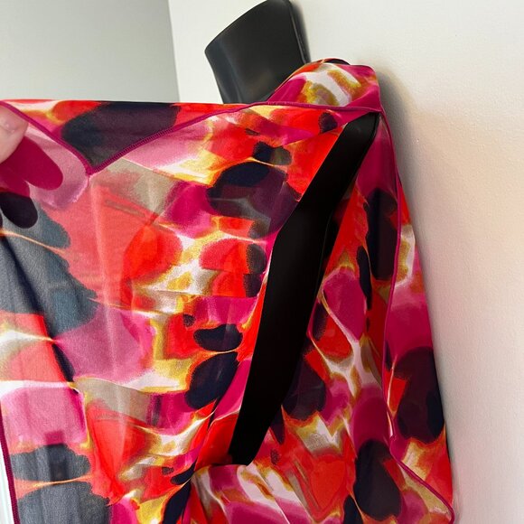 Laundry By Design Colourful Boho Tunic Coverup with Self Tie, Size Small - Picture 4 of 9